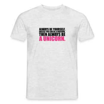 toujours vous-même être Licorne drôle - T-shirt homme - gris chiné - Devant - AI Model Male 178 dark (178cm)