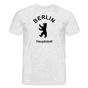 Berlin Shirt - Men's T-Shirt - heather grey - Front - AI Model Male 178 dark (178cm)