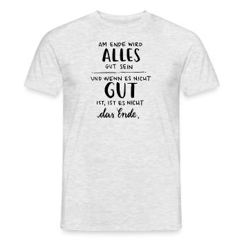 Everything will be fine - Men's T-Shirt - heather grey - Front - AI Model Male 178 dark (178cm)