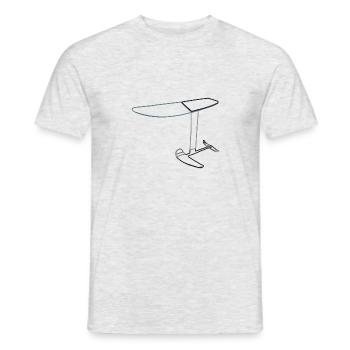 Foil Board Kitesurfing - Männer T-Shirt - Grau meliert - Vorne - AI Model Male 178 dark (178cm)