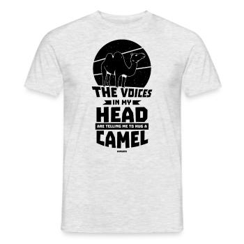 The Voices In My Head Are Telling Me To Hug A Came - Männer T-Shirt - Grau meliert - Vorne - AI Model Male 178 dark (178cm)