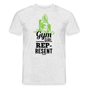 Fitness Woman Sport - Men's T-Shirt - heather grey - Front - AI Model Male 178 dark (178cm)