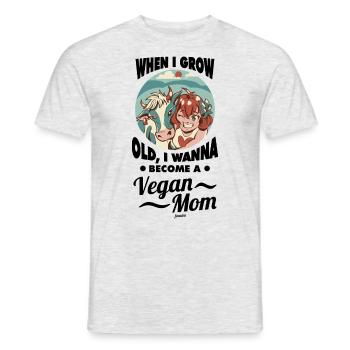 Girl becomes vegan - Men's T-Shirt - heather grey - Front - AI Model Male 178 dark (178cm)