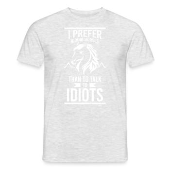 reiten Pferdesport Pony Pferdestall Reiterhof - Männer T-Shirt - Grau meliert - Vorne - AI Model Male 178 dark (178cm)