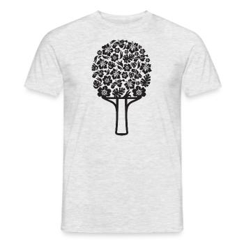 Table Tennis Ping Pong Outfit for Table Tennis - Men's T-Shirt - heather grey - Front - AI Model Male 178 dark (178cm)