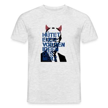 Die Ideen des Merz - Männer T-Shirt - Grau meliert - Vorne - AI Model Male 178 dark (178cm)