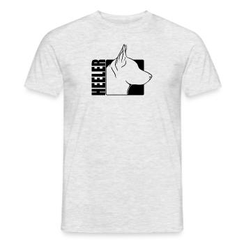 Profil de talonneur Bouvier Chien Chiens Chien Wilsigns - T-shirt homme - gris chiné - Devant - AI Model Male 178 dark (178cm)