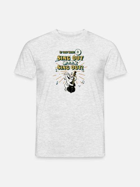 Sing Out! - Männer T-Shirt - Grau meliert