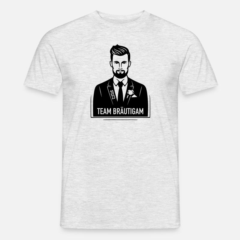 Stylish Groom Squad - Männer T-Shirt - Grau meliert