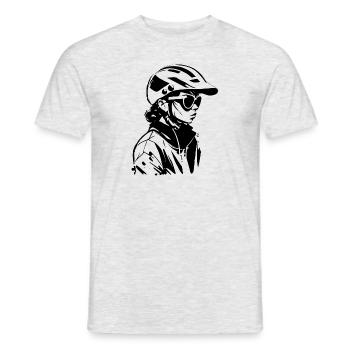 Radfahrer - Männer T-Shirt - Grau meliert - Vorne - AI Model Male 178 dark (178cm)