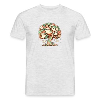 Vintage Ghost Tree T-Shirt - Männer T-Shirt - Grau meliert - Vorne - AI Model Male 178 dark (178cm)