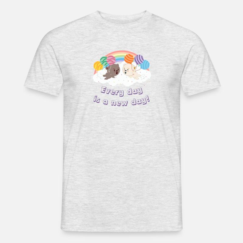 Lean & Loo Regenbogen-Tage - Männer T-Shirt - Grau meliert