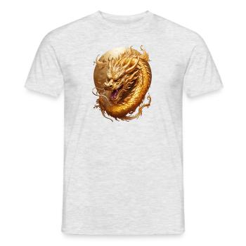 Drache - Männer T-Shirt - Grau meliert - Vorne - AI Model Male 178 dark (178cm)