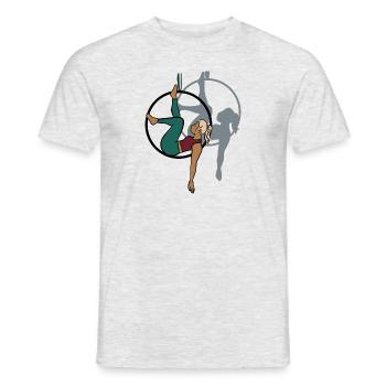 Aerial Hoop Illustration - Männer T-Shirt - Grau meliert - Vorne - AI Model Male 178 dark (178cm)