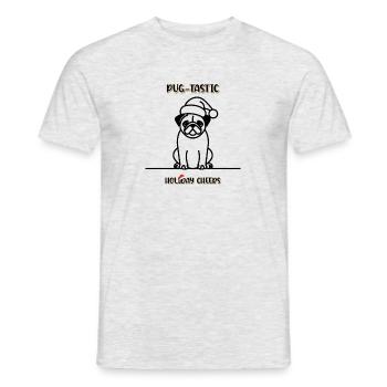 Joyeux Noël Carlin chemise design cadeau - T-shirt homme - gris chiné - Devant - AI Model Male 178 dark (178cm)