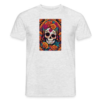 Crâne de sucre TShirt - T-shirt homme - gris chiné - Devant - AI Model Male 178 dark (178cm)