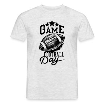 Journée du match de football américain - T-shirt homme - gris chiné - Devant - AI Model Male 178 dark (178cm)