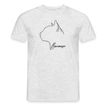 Burmese Profile Cats Cat Wilsigns - Men's T-Shirt - heather grey - Front - AI Model Male 178 dark (178cm)