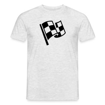 Flag Race Car Destination Motorcycle - Men's T-Shirt - heather grey - Front - AI Model Male 178 dark (178cm)