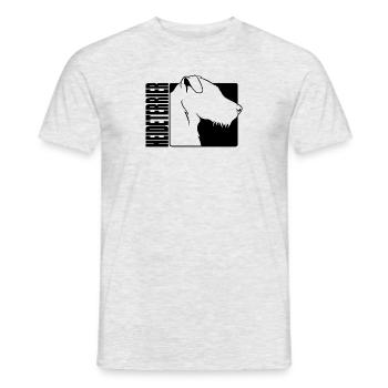 Heath Terrier Profile Dogs Hunting Dogs Wilsigns - Men's T-Shirt - heather grey - Front - AI Model Male 178 dark (178cm)