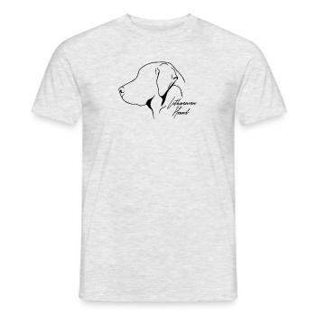Profil de chien courant lituanien Chiens de chasse Chiens Wilsigns - T-shirt homme - gris chiné - Devant - AI Model Male 178 dark (178cm)
