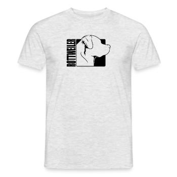 Rottweiler Profile Dogs Dog Wilsigns - Men's T-Shirt - heather grey - Front - AI Model Male 178 dark (178cm)