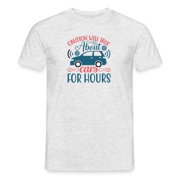 La prudence parlera des voitures pendant des heures - T-shirt homme - gris chiné - Devant - AI Model Male 178 dark (178cm)