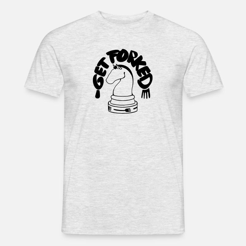 Chess - Get forked - Men’s T-shirt - heather grey