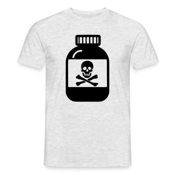 Bidon avec vectra empoisonné - T-shirt homme - gris chiné - Devant - AI Model Male 178 dark (178cm)