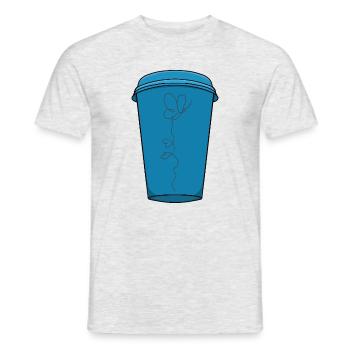 Une boisson pour les amoureux - T-shirt homme - gris chiné - Devant - AI Model Male 178 dark (178cm)