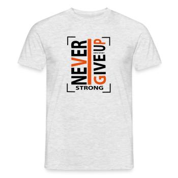N'abandonnez jamais - T-shirt homme - gris chiné - Devant - AI Model Male 178 dark (178cm)