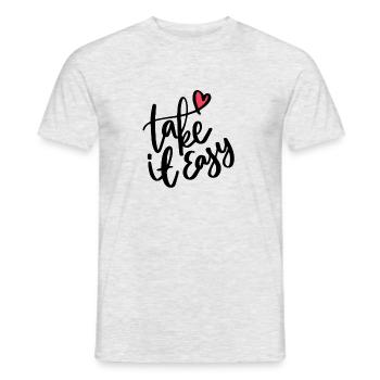 Take it easy - Männer T-Shirt - Grau meliert - Vorne - AI Model Male 178 dark (178cm)
