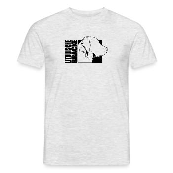 Lituanien Chien De Profil Chiens Chien De Chasse Wilsigns - T-shirt homme - gris chiné - Devant - AI Model Male 178 dark (178cm)