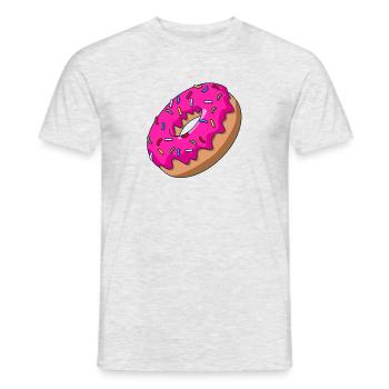 Donuts with sugar glaze - Men's T-Shirt - heather grey - Front - AI Model Male 178 dark (178cm)