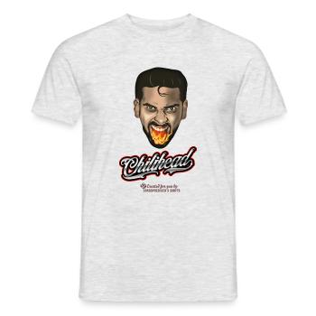 Chili T-Shirt Chilihead - Men's T-Shirt - heather grey - Front - AI Model Male 178 dark (178cm)