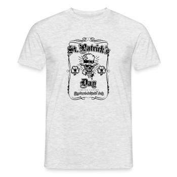 St Patricks Day Dead Inside but fellin'lucky - Men's T-Shirt - heather grey - Front - AI Model Male 178 dark (178cm)