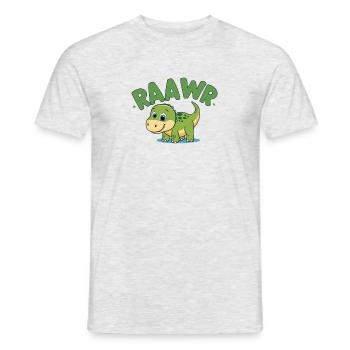 Baby Dino - Männer T-Shirt - Grau meliert - Vorne - AI Model Male 178 dark (178cm)