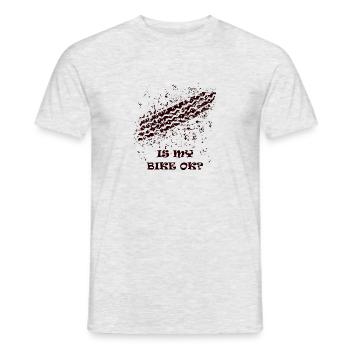 IS MY BIKE OK? - Men's T-Shirt - heather grey - Front - AI Model Male 178 dark (178cm)