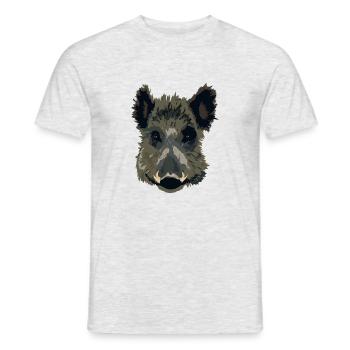 Wilsau or wild boar as a gift - Men's T-Shirt - heather grey - Front - AI Model Male 178 dark (178cm)