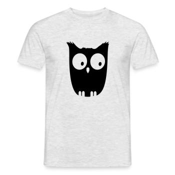 Eule - Männer T-Shirt - Grau meliert - Vorne - AI Model Male 178 dark (178cm)