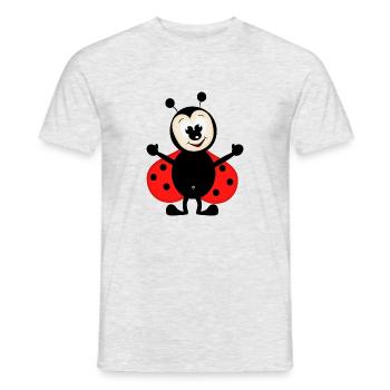 ladybug - Men's T-Shirt - heather grey - Front - AI Model Male 178 dark (178cm)