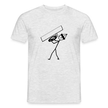 Stuckateur - Männer T-Shirt - Grau meliert - Vorne - AI Model Male 178 dark (178cm)