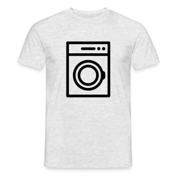 Waschmaschine - Männer T-Shirt - Grau meliert - Vorne - AI Model Male 178 dark (178cm)