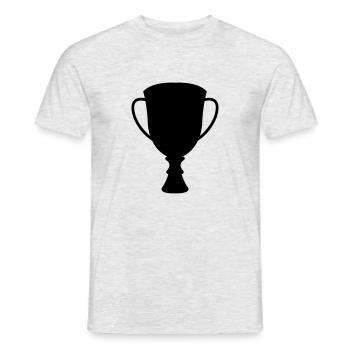 pokal - Männer T-Shirt - Grau meliert - Vorne - AI Model Male 178 dark (178cm)