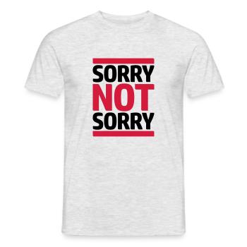 Quote Sorry Not - Men's T-Shirt - heather grey - Front - AI Model Male 178 dark (178cm)