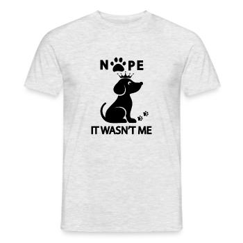 Chien chien - T-shirt homme - gris chiné - Devant - AI Model Male 178 dark (178cm)