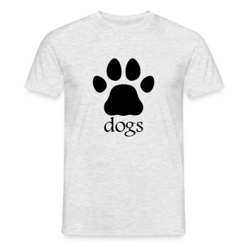 Chien chien - T-shirt homme - gris chiné - Devant - AI Model Male 178 dark (178cm)