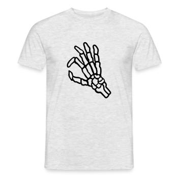 Gesture skeleton hole look in - Men's T-Shirt - heather grey - Front - AI Model Male 178 dark (178cm)