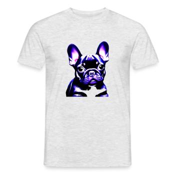 Chiens Chien bouledogue Français Chien Propriétaire - T-shirt homme - gris chiné - Devant - AI Model Male 178 dark (178cm)