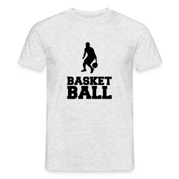 basket-ball - T-shirt homme - gris chiné - Devant - AI Model Male 178 dark (178cm)